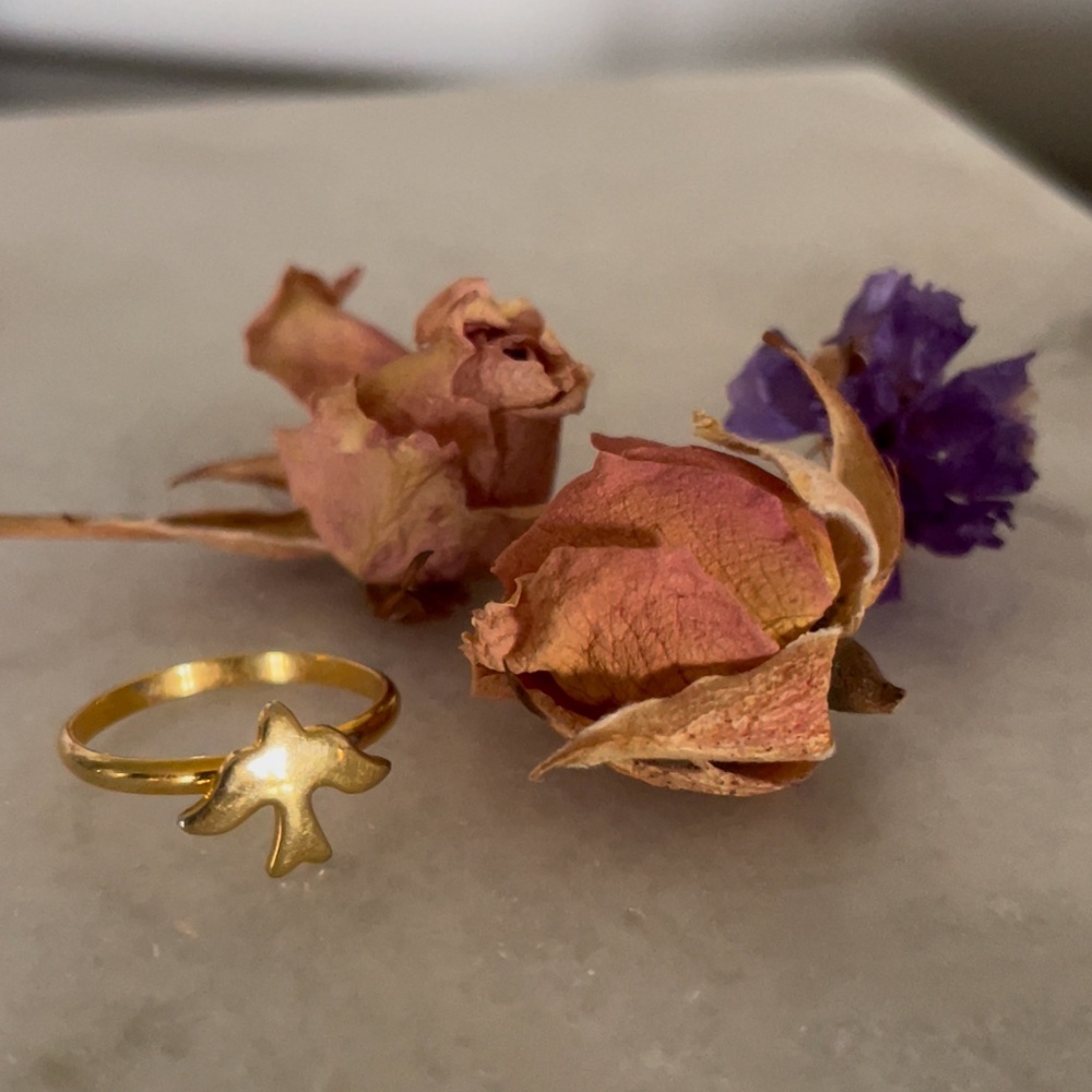 ‘Fly Free’ Bird Ring Adjustable - image 7